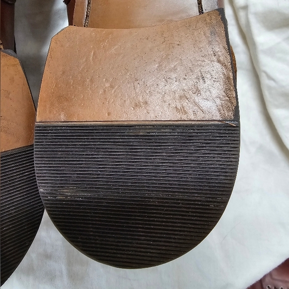 Size 9.5 Stacy Adams Cognac Brown Karson Wingtip Monkstrap Dress Shoe - Picture 7 of 10